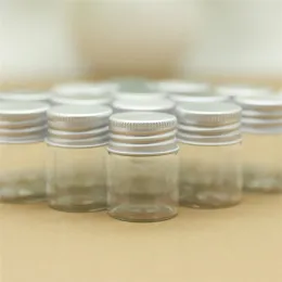 Gläser, 12 Stück, 30 x 40 mm, 15 ml, kleine Glasflaschen, Aluminiumkappen, Reagenzgläser, Glasgefäße, Fläschchen, transparente Behälter, DIY-Parfümflaschen