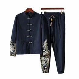 2023 homens estilo chinês retro tang terno cott linho retalhos terno plus size impresso hanfu roupas masculinas impressão 5xl masculino o2ah #