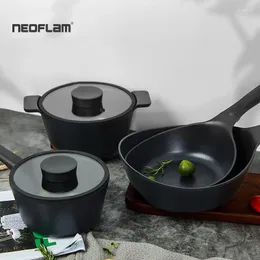 Cookware Sets Neoflame South Korea Non Stick Pot Household Frying Pan Set Deep Soup Milk Induction Cooker Universal Vulcan