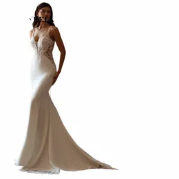 Chandela Fi Abito da sposa alla moda per le donne Backl Corte dei treni Sweetheart Godd Ritaglio della vita Robe De Mariee Persalised 33BX #