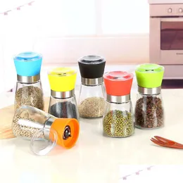 Mühlen 1 stück Edelstahl Salz und Pfeffer Mühle Grinder Gewürz Herp Glas Mler Hand Schleifen Flasche Küche Gadgets Werkzeuge Drop lieferung Otsln