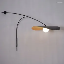 Lâmpadas de parede Lanterna Sconces Light Gooseneck Longo Quarto Luzes Decoração para Leitura de Vidro