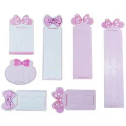50 Stück Haarspangen-Display-Karten, niedliche rosa Fliege, Verpackungsanhänger für DIY-Haarschmuck, Kartenhalter, zum Aufhängen von Einzelhandelsetiketten 240325