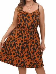 Finjani Plus Size Cami Dr Alllover Floral Print Seksowne eleganckie dres Bohemian 2023 Summer New Women's Clothing I8ci#
