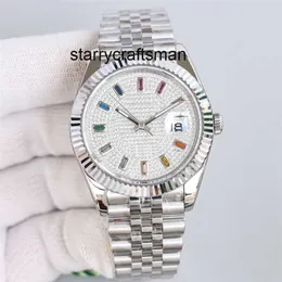 Orologio di lusso RLX Clean Orologio fatto a mano con diamanti 41 mm Meccanico automatico con zaffiro Impermeabile Orologio da polso da uomo d'affari in acciaio inossidabile Montre De