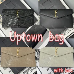 10a Top Quality Uptown Clutch Mack Designer Crods Curtse Caviar Кожаная клапана кошелек для женщин роскошные сумки для женщин кошельки в Uptow