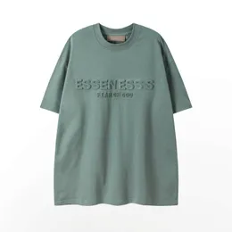 新しいTシャツデザイナーTシャツチェスト3Dレターラミネートプリント半袖ハイストリートルーズ特大カジュアルTシャツ男性用男性と女性のための100％ピュアコットントップUSサイズS-XL