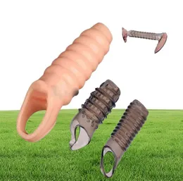 Massage Flesh Men Delay Lock Sperm Fine Male toy Penis Extender Sleeve Erection Enhancer Dick Cock Ring Sex Toys Intimate Goods7939409