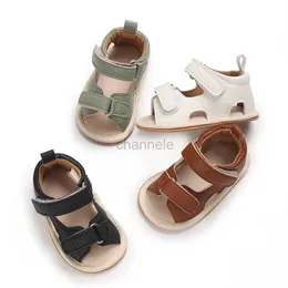 Sandalen VALEN SINA Sommer Baby Sandalen Baby Junge Mädchen PU Leder Schuhe Kleinkind Gummisohle Flache Anti-rutsch Erste Wanderer Krippe Baby Schuhe 240329