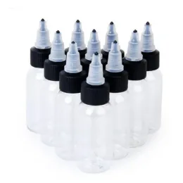 La più nuova bottiglia di plastica con contagocce da 60 ml Bottiglie di becco a forma di penna in PET con tappi twist off neri per succo liquido E Cig Spedizione gratuita DHL LL