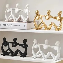 Dekorative Figuren, Freund, nordische Statue, Kunstharz, abstrakte Freundschaft, Figur, Zuhause, Wohnzimmer, Büro, Tisch, Innendekoration, Geschenke für