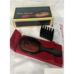 Hårborstar Mason BN2 Pocket BRISTLE OCH NYLON Brush Soft Cushion Superiorgrad Boar BreSchles Comb With Present Box244K5431564 Drop Deli Otpzx