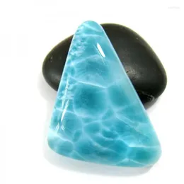 느슨한 다이아몬드 천연 도미니카 블루 라리 마르 보석 카보콘 23.8carat 삼각형 모양