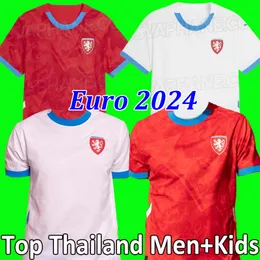 2024 2025 Tjeckien Fotbollsskjorta fotbollströjor 24 25 Nedved Novotny Poborsky Chytil Schick Hlozek Soucek Sadilek Lingr Mens Kid Kit Set Uniform