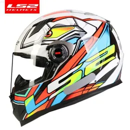 オートバイヘルメットLS2 FF358フルフェイスモーターサイクルヘルメット高品質LS2ブラジルフラグキャップカスケモーターサイクルヘルメットECE承認ポンプFreel204