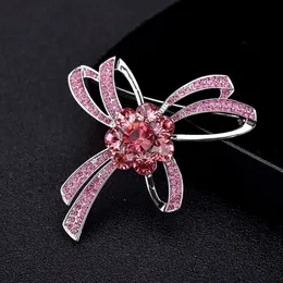 Pins Brooches Red Trees Classic Crystal Bow Brooch In Box Fashion Broches For Women Graduation Gift Aka Sorority Jewelry Borches 2024 Pins Brooch Designer Jewlery