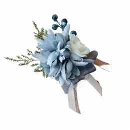 Boutniere and Wrist Corsage Wedding Accories 신랑과 신부 자매 Best Friends Simulati Fr Ball Banquet Factory J5W5#