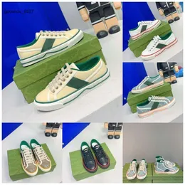 Box Gglies Size Shoes Tennis Low 1977 Women Canvas Chaussures Designer Shoe 35-46 Men Sneaker with Classical Printile NO411 Sneaker Culw