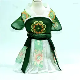 Cão vestuário clássico estilo chinês vestido verão gato filhote de cachorro saia yorkshire pomeranian shih tzu maltese poodle bichon schnauzer roupas