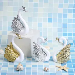 Party Supplies 1 Par Ins Vacker Swan Birthday Wedding Cake Topper Flamingo för dekorationer