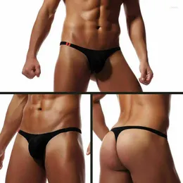 Cuecas masculinas suaves g-strings lingerie cuecas de seda gelo tangas respirável tanga jockstrap conforto M-2XL