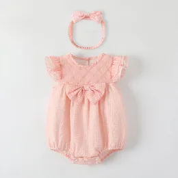 sommarflickor rosa rompers baby nyfödda kläder med spädbarn ny född romper kostym overall kläder jumpsuit barn bodysuit för spädbarn outfit p9zl#