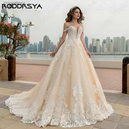 Urban Sexy Kleider RODDRSYA Licht Champagner Exquisite Hochzeit Off Schulter Schatz Braut Kleider Spitze Applique A-Linie vestidos de novia yq240329