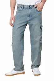 trendyol MAN Trendyol Herren-Jeans, schlicht, weites Bein, normale Taille, Denim, E5Xl#
