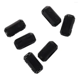 Spoons 6 Pcs Clip On EMI RFI Noise Ferrite Core Filter For 5mm Cable