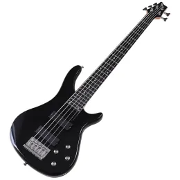 Gitarr 4/5 strängar Electric Bass Guitar High Gloss Finish Soild Basswood Body Canada Maple Neck With Pick Up