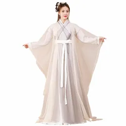 Summer Hanfu Dr Ancient Han Dynasty Princ Dr Women Chinese Folk Dance Costume Festival Outfit Cosplay Stage Wear SL4150 R8DS#