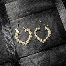 Brincos de ouro jóias diamante para mulheres aros mujer oreja orecchini bizuteria sólido amarelo girls282z