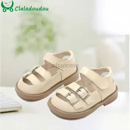 صندل الصنفرة Claladoudou Fashion Fashion For 0-3years Kids Boys Solid Solid Ane Summer Summer For Toddler Girls Infant Baby Beach Sandals 240329