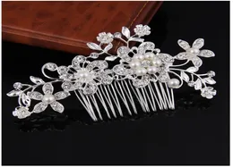 2019 International Classic Comb Bridal Water Drill Pearl Headwear Wedding Dress Accessories hela färg White9541477