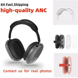 För AirPods max originalkvalitet med ANC -huvudbandshörlurtillbehör Transparent TPU Solid Silicone Waterproof Protective Case Airpod Maxs hörlurar fall