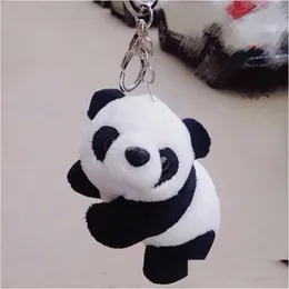 حلقات رئيسية ألعاب الرسوم المتحركة P Cute Panda Keychain India UK BK Keyring Holder Car Cains Men Women Homeir Hight Hift Chaveiro Drop Deli DHC8D