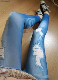 سراويل جينز للسيدات جينز دنيم المظهر النحيف والسيماء