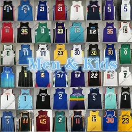 Men kids Basketball Jerseys 30 Curry 11 young 23 james Stephen 24 bryant Giannis 34 Antetokounmpo 1 LaMelo ball 12 Ja morant 35 Kevin Durant jersey