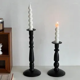 Portacandele 2 pezzi neri per candele coniche Portacandele per matrimoni, pranzi e feste, adatto per candele spesse