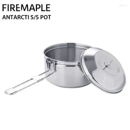 Tencere setleri Fire Maple 1000ml Paslanmaz Çelik Sırt Çantası Kamp Pot Bento Mess Kit Hafif ve Yürüyüş Pikniği için Kompakt