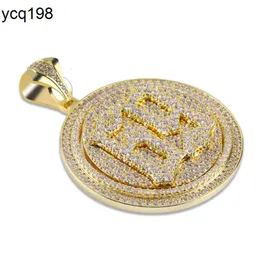 INS Hiphop 69 Six Nine Rapper Pendant Rotated Disc Diamond Necklace for America