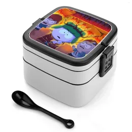 Straż na oprogramowanie Kyle Bento Box Student Camping Lunch Dinner Boxes Power Magic Cartoon