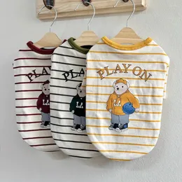 Abbigliamento per cani Piccoli vestiti Primavera Autunno Moda Pullover a righe Pet Cute Desinger Camicia Cucciolo Cartoon Maglieria Schnauzer Pomerania