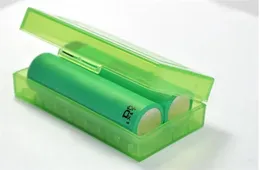 Portabelt plastbatterifodral Box Safety Holder Storage Container 5 Färger Packbatterier för 2*18650 eller 4*18350 Litiumjonbatteri LL