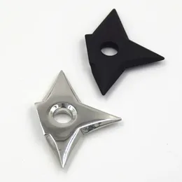 Hovefeler 2st SAMURAI SHURIKEN NINJA KAFT MAGNET DART TRIANGULAR FEMPOPEED STAR Kylskåpsmeddelande klistermärke PO deco 240318