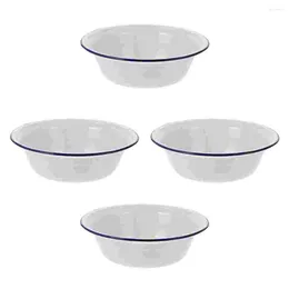 Учебные посуды наборы 4 ПК Эмалевые чаша суп бассейн дома выпечка сковороды Эмаль -посуды Творческая практическая паста