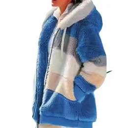 Fleece Women Parkas الخريف الشتاء LG الأكمام بلوك بلوك سستة زغب غطاء محرك السيارة دافئ سترة X0Z5#