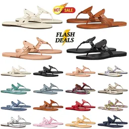 Med dammväska designer kvinnor berömda tory sandaler glider plattform läder metalliska silver svart gummi skjutreglage burchslides lyxys butche loafers skor