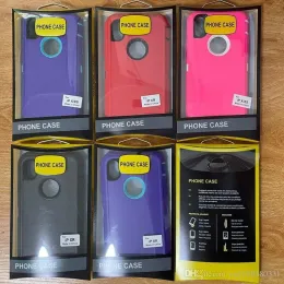 Capas de telefone 3 em 1 para defesa resistente com clipe de cinto para iPhone SE 11 12 13 14 15 Pro Max Samsung S24 S23 Note10 S21 S22 Capa híbrida protetora à prova de choque