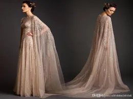 Выполненное на заказ Ливан Персонализированное хрустальное арабское вечернее платье с длинным рукавом Абая Дубай Кафтан Марокканские платья Вечерние платья3386971